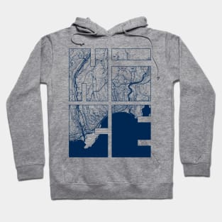 Nice, France City Map Typography - Coastal Hoodie